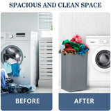 82L Large Laundry Hamper Collapsible with Lid &amp; Detachable Laundry Bags, Dirty Clothes Basket with Handles, Foldable