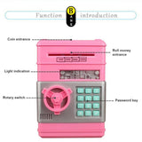 ATM Piggy Bank Automatic Money Rolling ATM Password Money Box Cash Coins Saving Box Creative Children Money Toy Christmas Gift