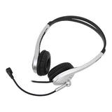 3.5mm Plug Computer Headset Noise Cancelling Binaural Business Wired Headphone with Single Directional Microphone