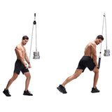 DIY 3Meter LAT Pulley Cable Machine Cable Pulley System Home Gym Fitness Weight Lifting Household Triceps Trainer Set