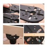 Wood Router Milling Circle Groove Circle Cutting Jig for Bosch Makita Electric Hand Trimmer Milling Circle Groove Tools
