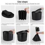 Portable Folding Camping Toilet Black Outdoor Commode Travel Portable Potty Car Toilet Folding Stool for Camping Hiking Strong