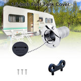 1.5 Inch Marine Fuel Tank Cover Stainless Steel Gas Water Waste Tank Deck Fill Filler Spare Cap For Boat Yacht RV Truck Tractor