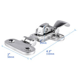 2 pieces Boat Locker Hatch Anti Rattle Latch Fastener 316 Stainless Steel Clamp 4-3/8" for row/sail skiff boat yacht accessories