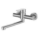 Wall Mount Kitchen Faucet Stainless Steel Bathroom Basin Faucet  Long Nose Outlet Rotatable Hot Cold Mixer Tap torneira cozinha