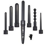6 in 1 9-32mm Interchangeable Professional Ceramic Hair Curler Rotating Curling Iron Wand Wand Curlers Hair Care Styling Tools