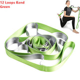 Yoga Strap Stretch Straps 12-segment Yoga Belt for Physical Therapy Pilates Dance Gymnastics Stretching Fitness Band Non-Elastic