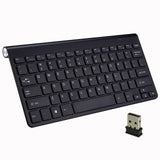 Wireless Keyboard Mini USB Keyboard For PC laptop TV Computer Rubber keycaps Ergonomic Noiseless keyboard