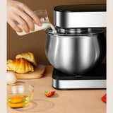 1200W Electric Whisk multifunction Food Processor Mixer 5.5L Silent Kneading 6 Speed with Stainless Steel Bowl Dough Machine