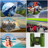 KKmoon 40x252 Compact Binoculars for Adults Kids Daily Waterproof Binoculars Telescope BAK4 Prism FMC Lens with Case and Strap