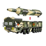 WW2 Military Series World War II Army DF-26 Medium-Range Ballistic Missile Vehicle MOC Building Blocks Bricks Toys Gifts