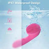 Wireless Charging Ultrasonic Face Pore Cleansing Brush Sonic Vibration Electric Silicone Facial Cleanser With 3D Magnetic Beads
