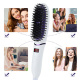Electric Hot Comb Professional Hair Straightener Heating Hair Straightening Brush Styling Hair Comb Negative Lon Hair Curler