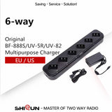 Multi Battery Charger Six Way Rapid Charger for Baofeng Radios UV-5R BF-888S UV-82 Walkie Talkie Chargers H777/H777 Plus Radio