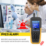 Dust Particle Counter 6-Channel 0.3um/0.5μm/1.0μm/ 2.5μm/ 5.0μm/10um PM2.5 PM10 with 3.2-inch Backlight TFT Air Quality Tester