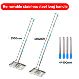 Lawn Leveling Rake Stainless Steel Leveling Tool Length Adjustable Sand Gravel Lawn Leveler for Courtyard Golf-Lawn Leveling