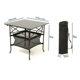 Foldable Table Camping Table Outdoor BBQ Backpacking Aluminum Alloy Portable Durable Barbecue Desk Picnic Table for 70*70*70cm