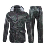 Raincoat and Rain Pants Men Camouflage Regenjas Rain Wear Transparent Brim Motorbike Rain Jacket Women Men Rain Coat