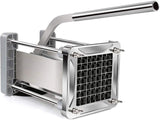 French Fry Cutter, Professional Potato Cutter Stainless Steel with 1/2-Inch Blade Great for Potatoes Carrots Cucumbers