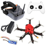 FEICHAO 175mm Six-Axle Mini Airframe DIY FPV Racing Drone with 1/1.8" 1200TVL 2.1mm+ND filter FPV Goggles T8S/FS-i6 FS I6 TX