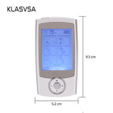 KLASVSA Electric Digital Body Muscle Stimulator Acupuncture Electrotherapy Tens Unit Pads Massage Relax Health Care Pain Relief