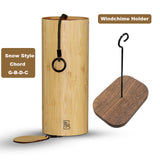 Home Decor Chord Wind Chimes Handmade Bamboo Wooden Music Chimes Windchime for Home Room Decor Wall Decor Boho Windbell Macrame