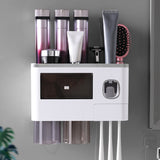 Magnetic Adsorption Toothbrush Holder Automatic Toothpaste Squeezer Home Storage Shelves Bathroom Accessories