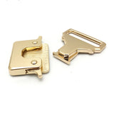 20pcs Machine Bag Lock Metal Turn Lock Bag Briefcase Spring Press Lock Snap Light Gold Zinc Alloy Craft DIY Hardware Accessory