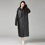 Fashion EVA Women Raincoat Thickened Waterproof Rain Coat Women Clear Transparent Camping Waterproof Rainwear Suit