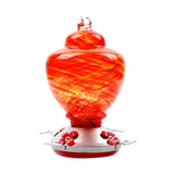 Pet Bird Feeder Hummingbird Feeder Courtyard Outdoor Drinking Fountain Hand-blown Glass Hanging Feeding Station Food Container