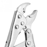 2Pcs Locking Pliers Ground Mouth Straight Jaw Lock Vise Grip Clamp Plier Set Hand Tools for family emergency maintenance