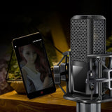 USB Microphone,Podcast Condenser Microphone with Shock Mount for Singing Computer Game Recording YouTube