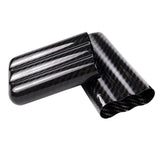 REAL,   Carbon Fibre 3 Finger Cigar Case Tube Holder Container Gift