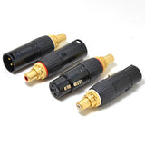 HIFI Audio Connector RCA To XLR Male Female Plug Gold Plated Conversion Plugs 4Pcs/Set
