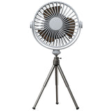 Outdoor Tripod Fan USB Rechargeable Camping Desk Fan Portable Ceiling Fan with 3 Speeds Adjustable for Home Office Camping