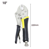 10“Inch Pincers Locking Forceps Adjustable Tightening Clamp Vice Grips Vigorous Pliers With Elastic Rubber Handle Tools