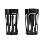 CNC Cut Black Billet Aluminum Fork Boot Slider  For  84-2013