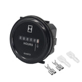 12V 24V Hour Meter for Marine Boat Engine 2" Round Waterproof Gauge Moto Car Trucks Mechanical Hour Meter Counter Timer