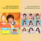 Kids Instant Print Camera 1080P Digital Video Camera Dual Camera Lens 12MP 2.4 Inch LCD 32GB TF Card Birthday Christmas Gift