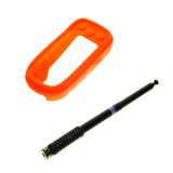 Extendable Telescopic Gain Antenna (Black) + Silicone Protect Case Skin for Garmin Alpha 100 Alpha100 Handheld GPS Accessories