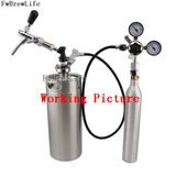 CGA320 W21.8 Dual Gauge CO2 Gas Regulator for Homebrew Soda Draft Beer Dispenser Set with 5/16'' Barbed Shuttoff Valve 0-3000PSI