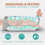Electric Hand Massage Machine Heat Air Compression Palm Massager Pain Relief Acupoint Wireless Massage Beauty Fingers Therapy