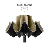 10k Umbrella Female Rainproof Windproof Reflective Umbrella Rain Women Anti-UV Umbrellas Pink Three Folding Automatic Umbrellas