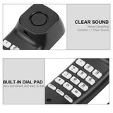 Fixed Landline Smart Telephone Portable Mini Phone Wall Telephone Hanging Telephone 2 in 1 Push Button Phone for Home