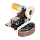 Mini Electric Belt Sander DIY Angle Blade Sharpening Machine Polishing Grinding Machine Desktop Cutter Edges Power Tool