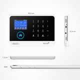 Wireless WIFI GSM Home Security Alarm System For Tuya Smart Life APP With Motion Sensor Detector Compatible With Alexa &amp;