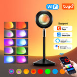 Tuya Smart WiFi Sunset Light Creative RGB Projection Light Background Projection Atmosphere Light Support Alexa Google Home