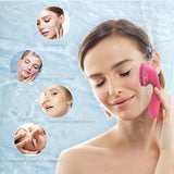 Wireless Charging Ultrasonic Face Pore Cleansing Brush Sonic Vibration Electric Silicone Facial Cleanser With 3D Magnetic Beads