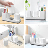 Toothbrush Holder is Suitable for Bathroom Children's Electric Toothbrush Toothpaste Holder Set with 2 Cups
