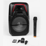 Shinco Portable PA Speaker System DJ Light Powerful Karaoke Speaker with Wireless Microphone Audio High Power System for Party